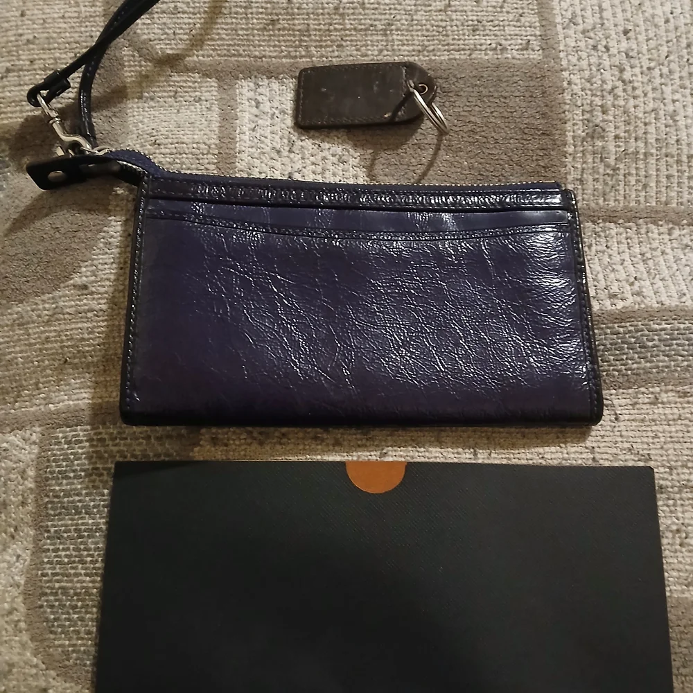 Coach Bundle- Vintage Rare Blue Poppy Clutch, Bag Tag & Envelope - Picture 2 of 13